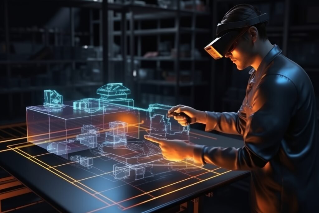 person using ar technology their daily occupation